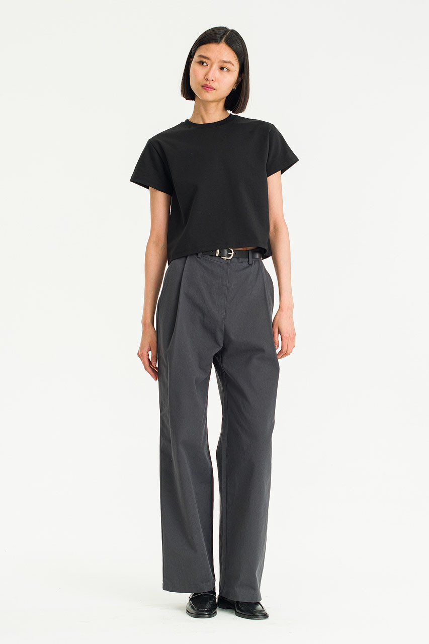 Anais Crop Tee, Black