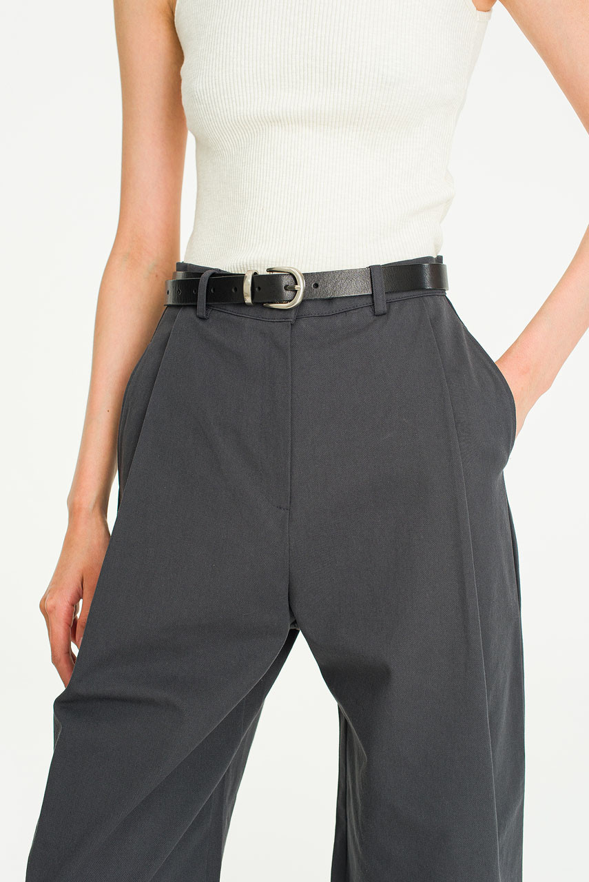 Florence Metal Loop Belt, Black