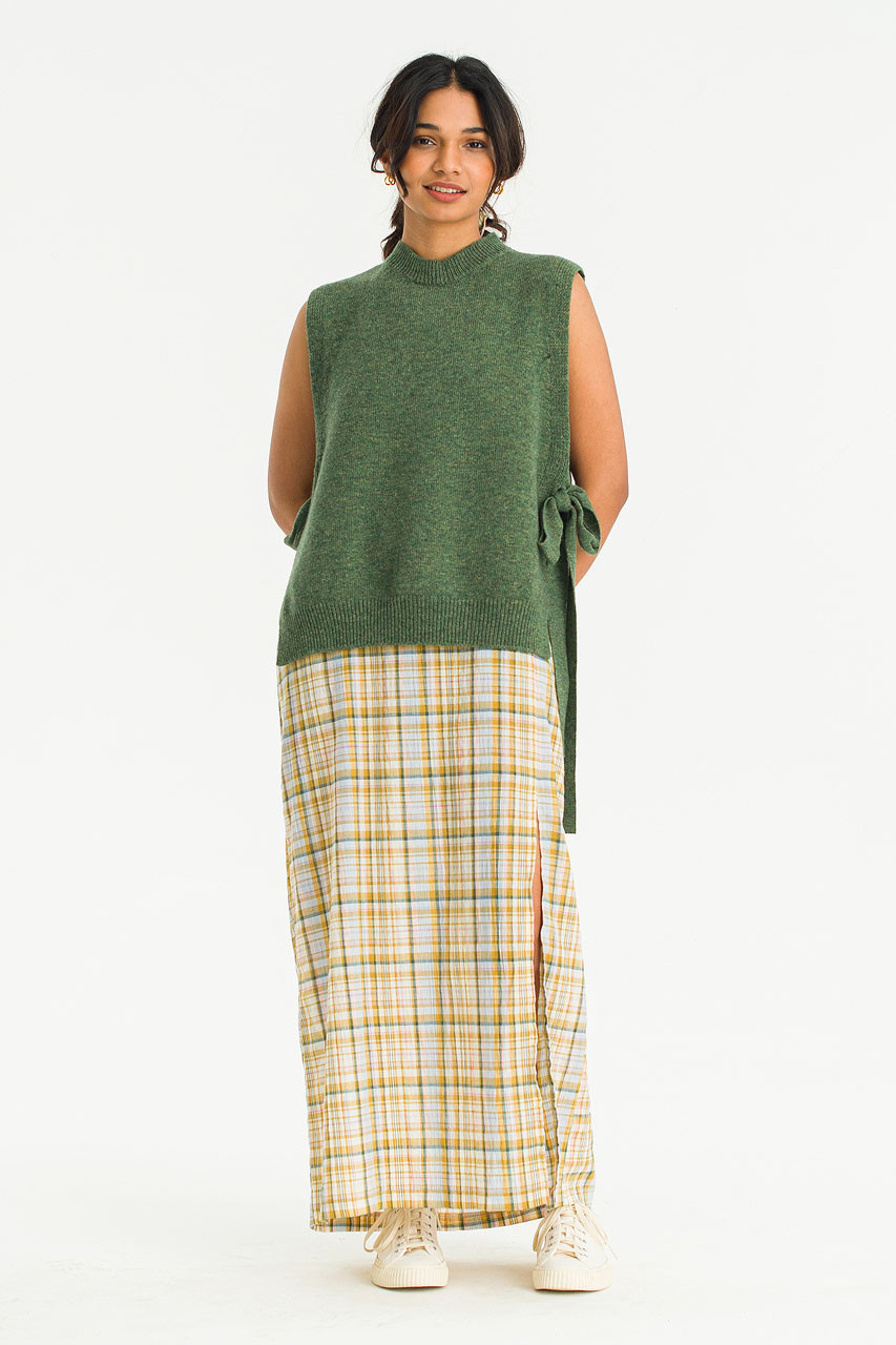 Side Ribbon Vest, Green