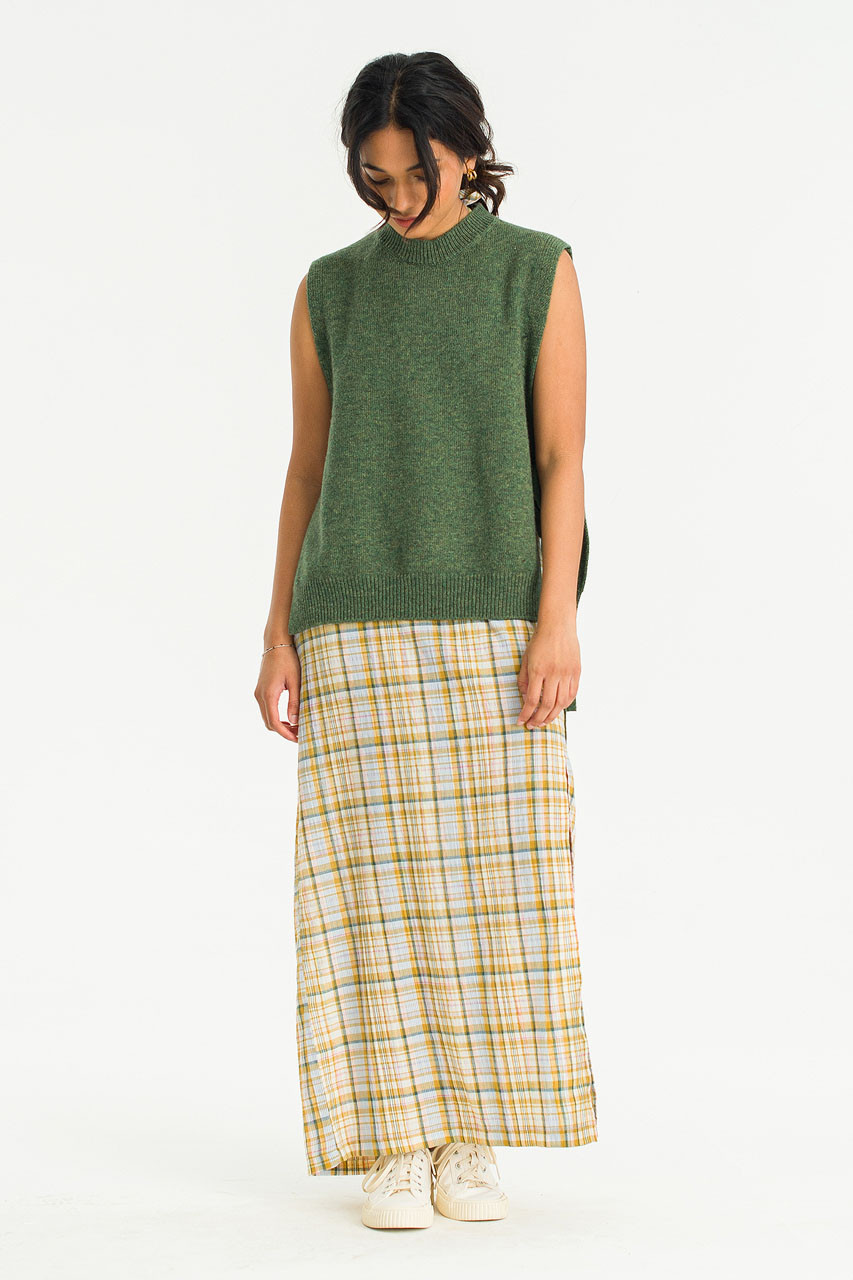 Side Ribbon Vest, Green