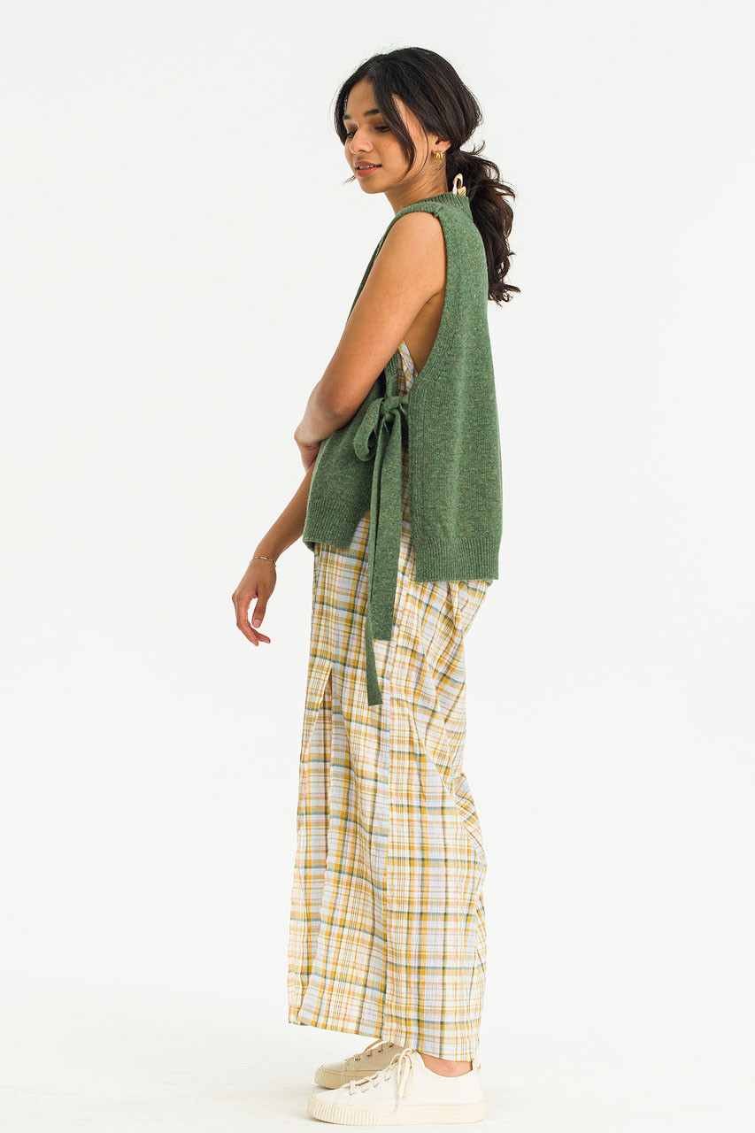 Side Ribbon Vest, Green