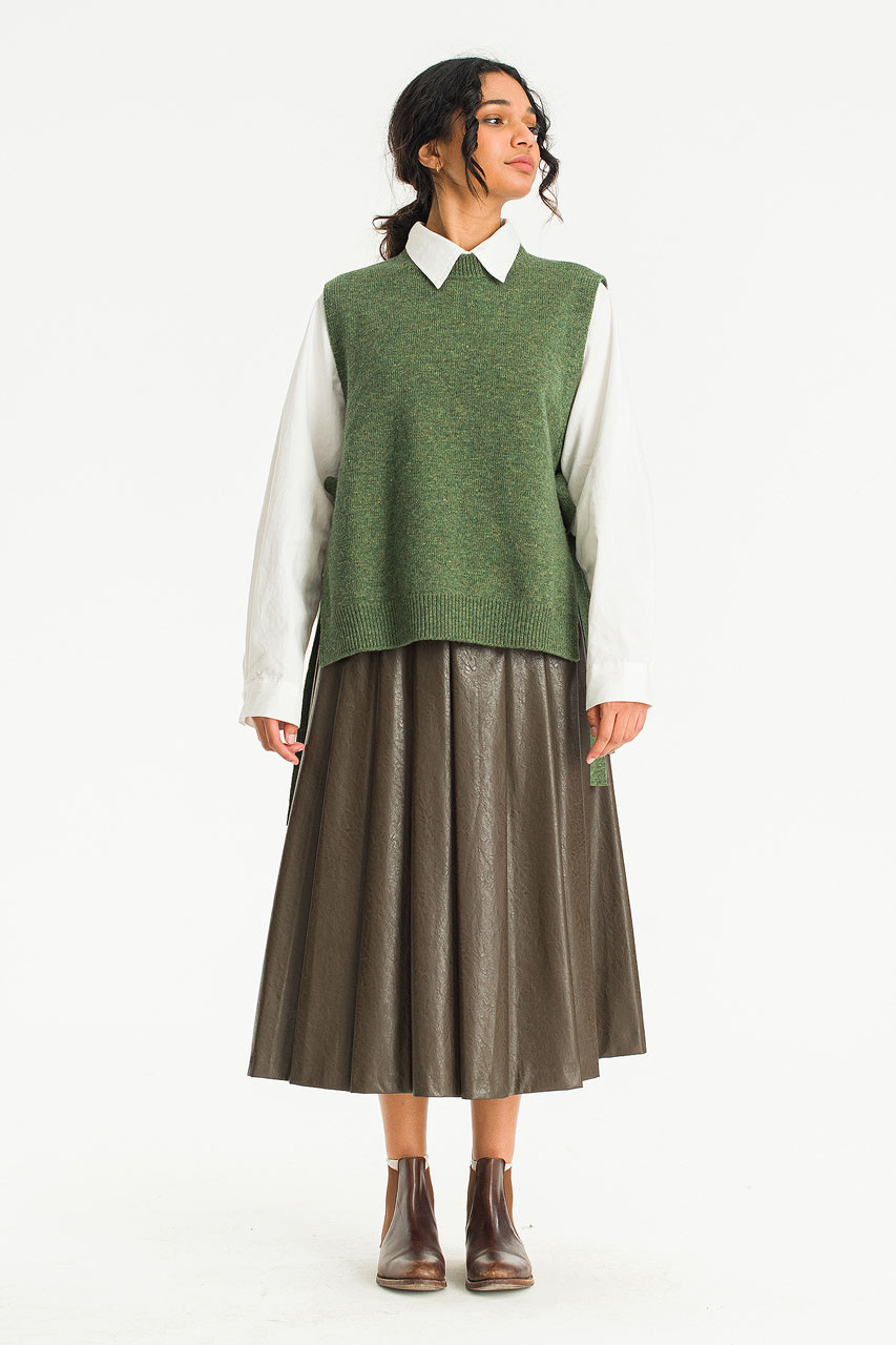 Side Ribbon Vest, Green