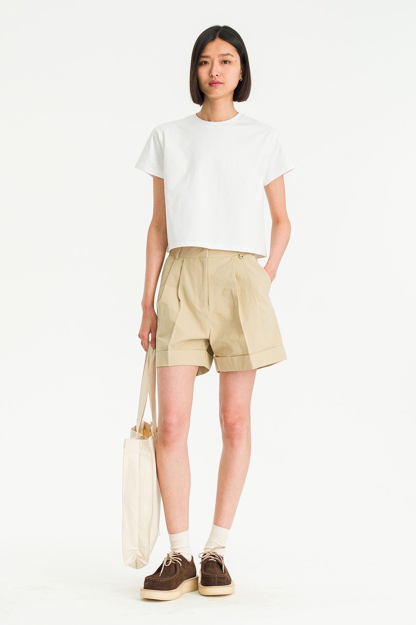 Anais Crop Tee, Ivory
