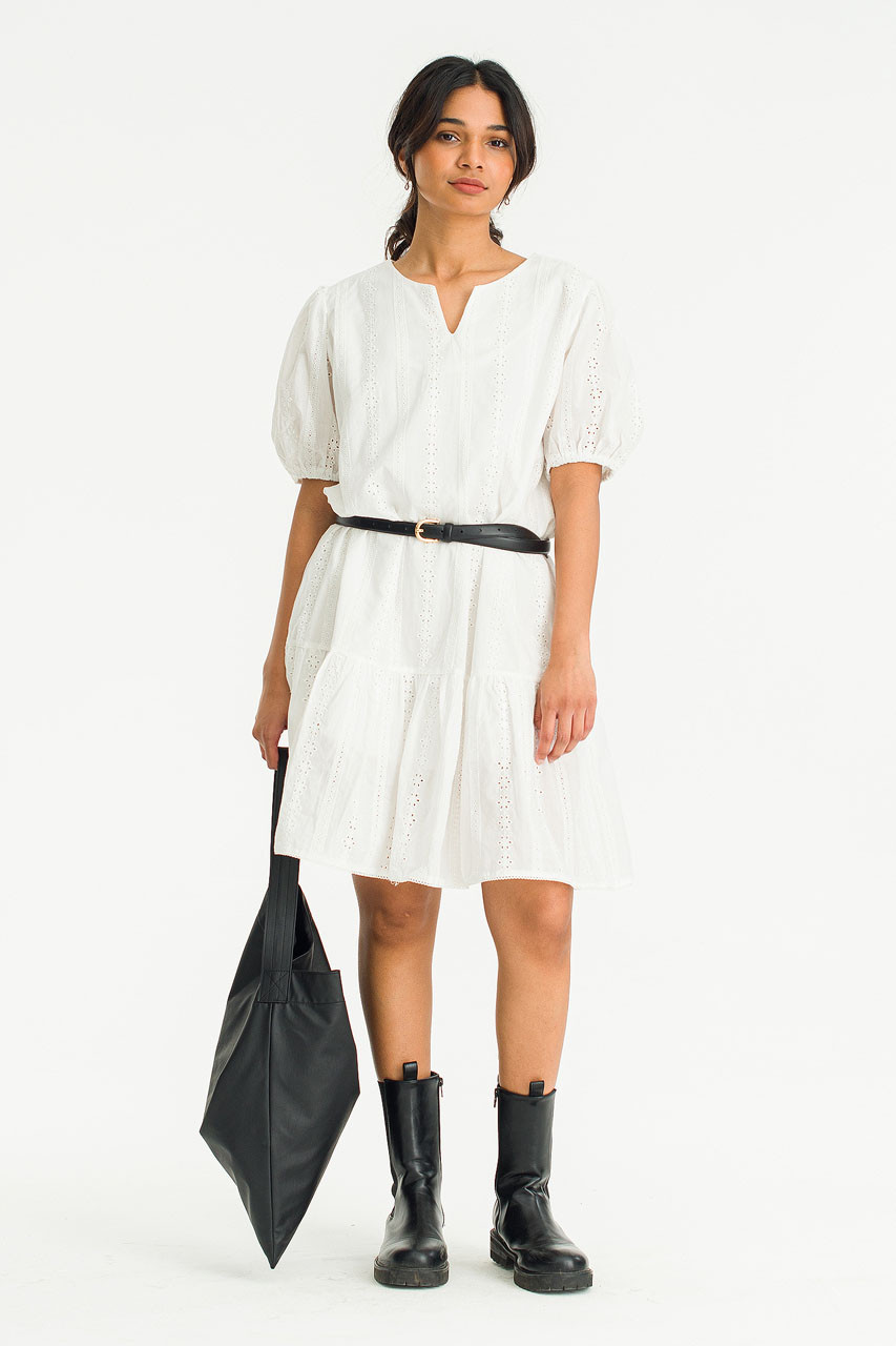 Anna Cotton Lace Dress, Ivory