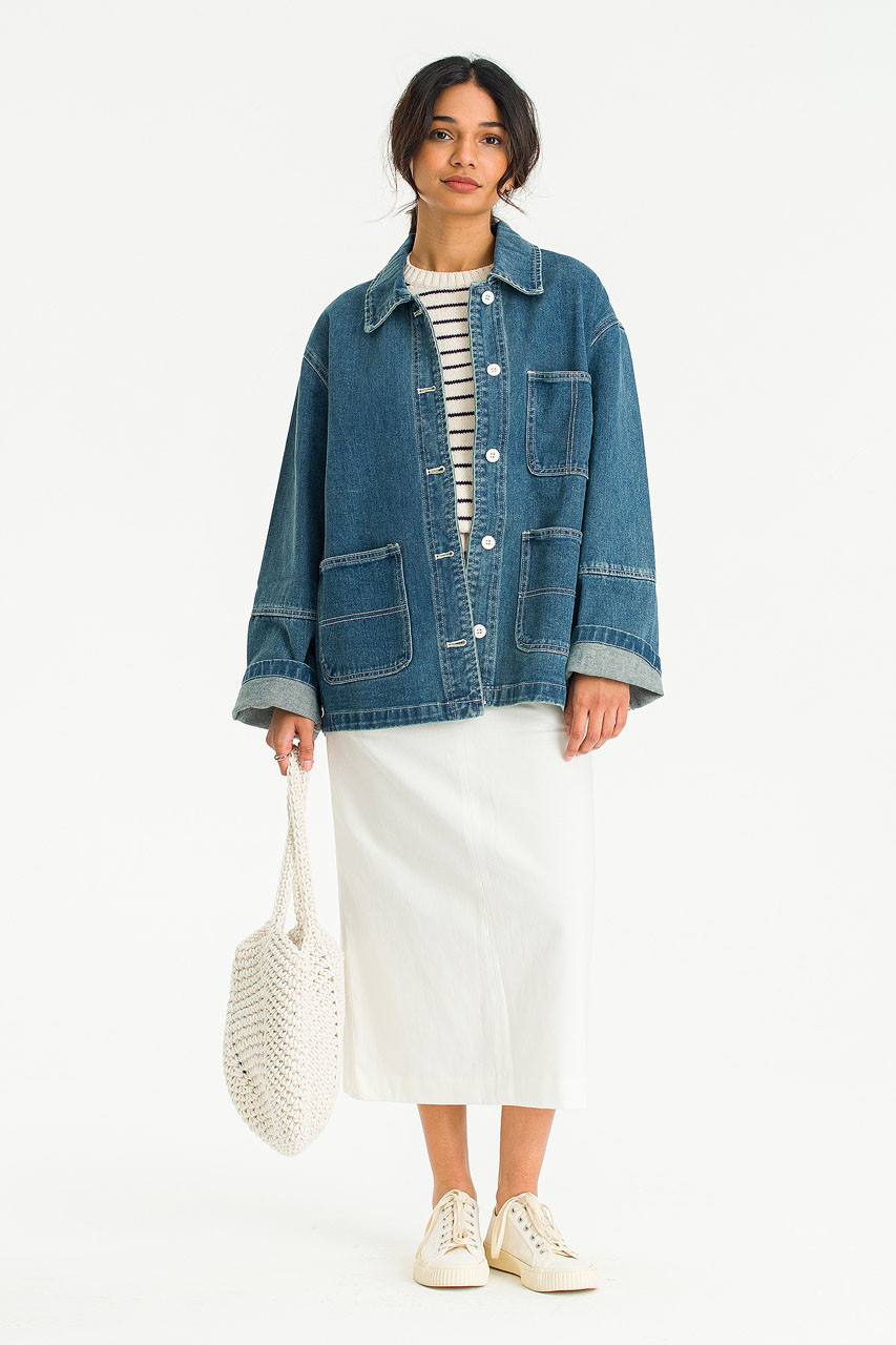 Alice Cotton Skirt, Ivory