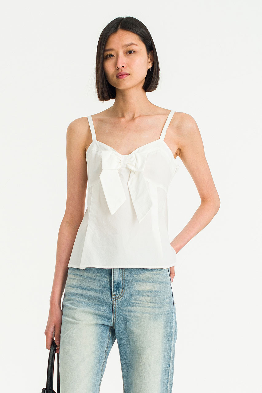 Mizuki Ribbon Cami Top, Black