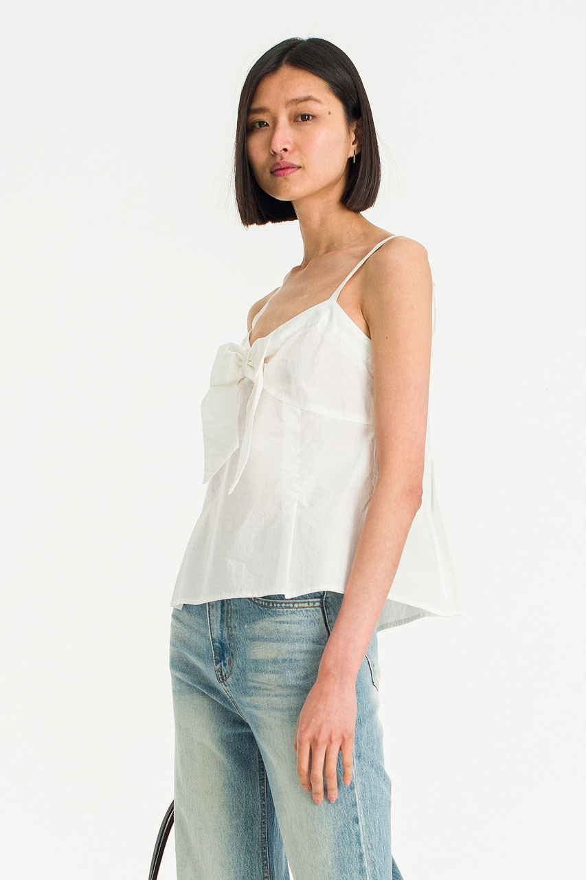 Mizuki Ribbon Cami Top, Ivory
