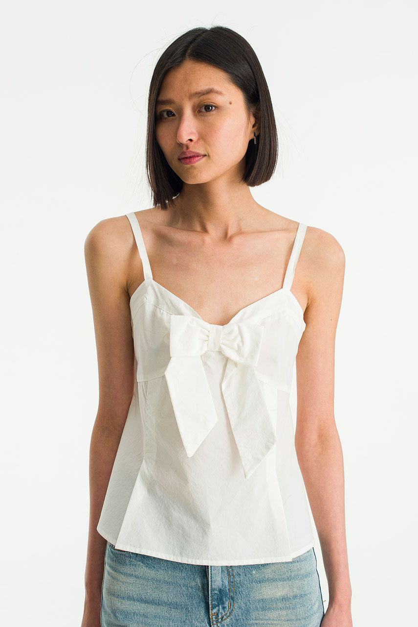 Mizuki Ribbon Cami Top, Ivory