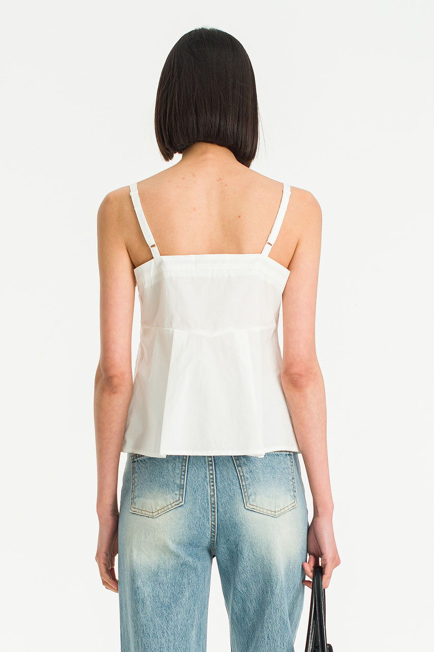 Mizuki Ribbon Cami Top, Ivory