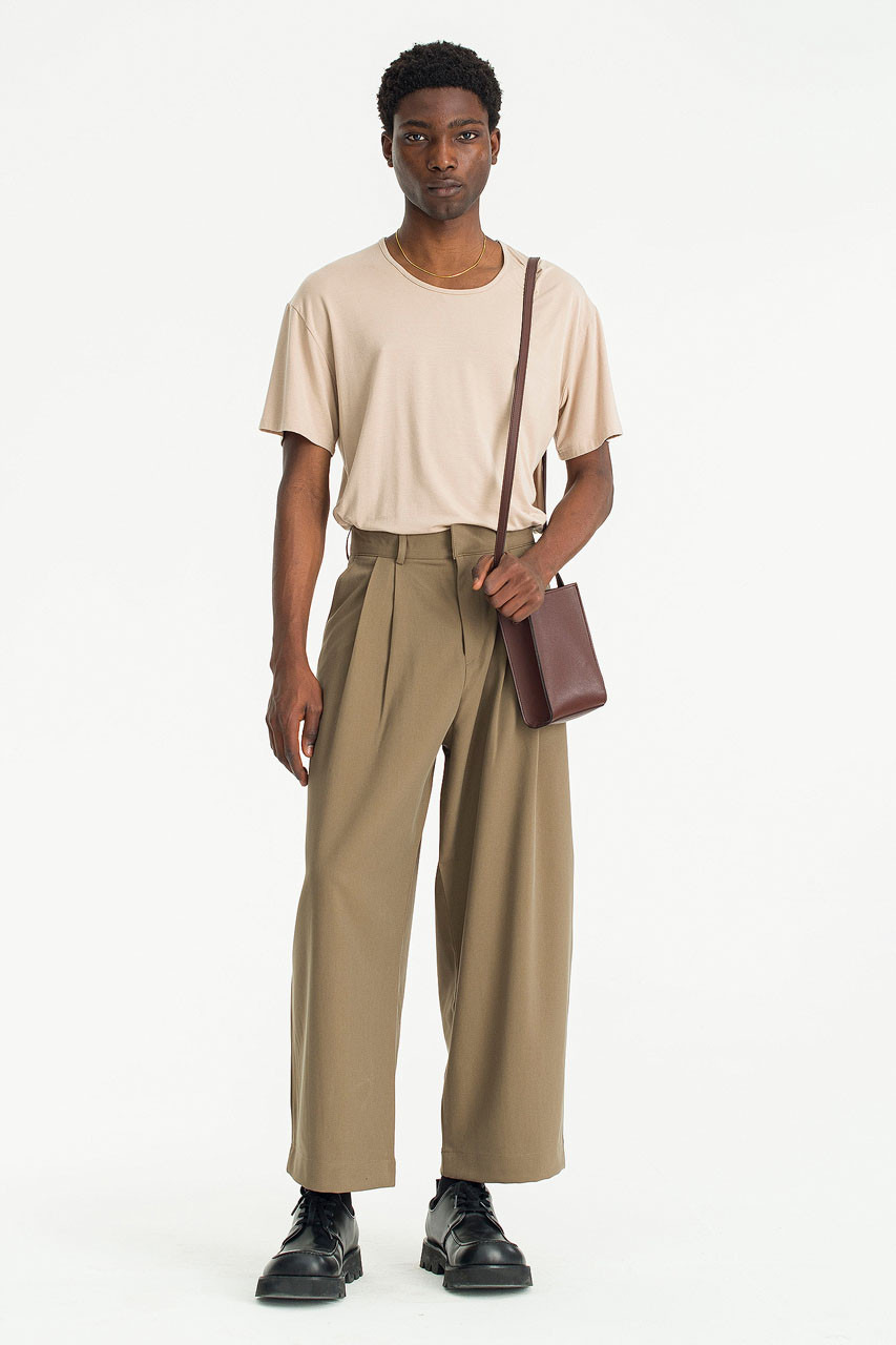 Menswear | Suit Balloon Pants, Beige