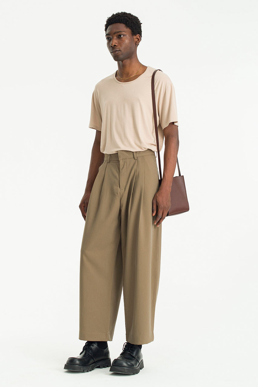 Menswear | Suit Balloon Pants, Beige