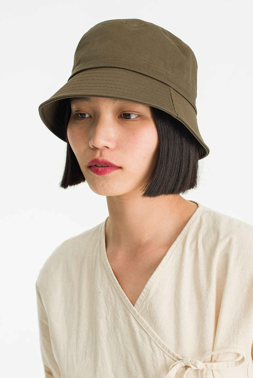 Cotton Twill Bucket Hat, Khaki