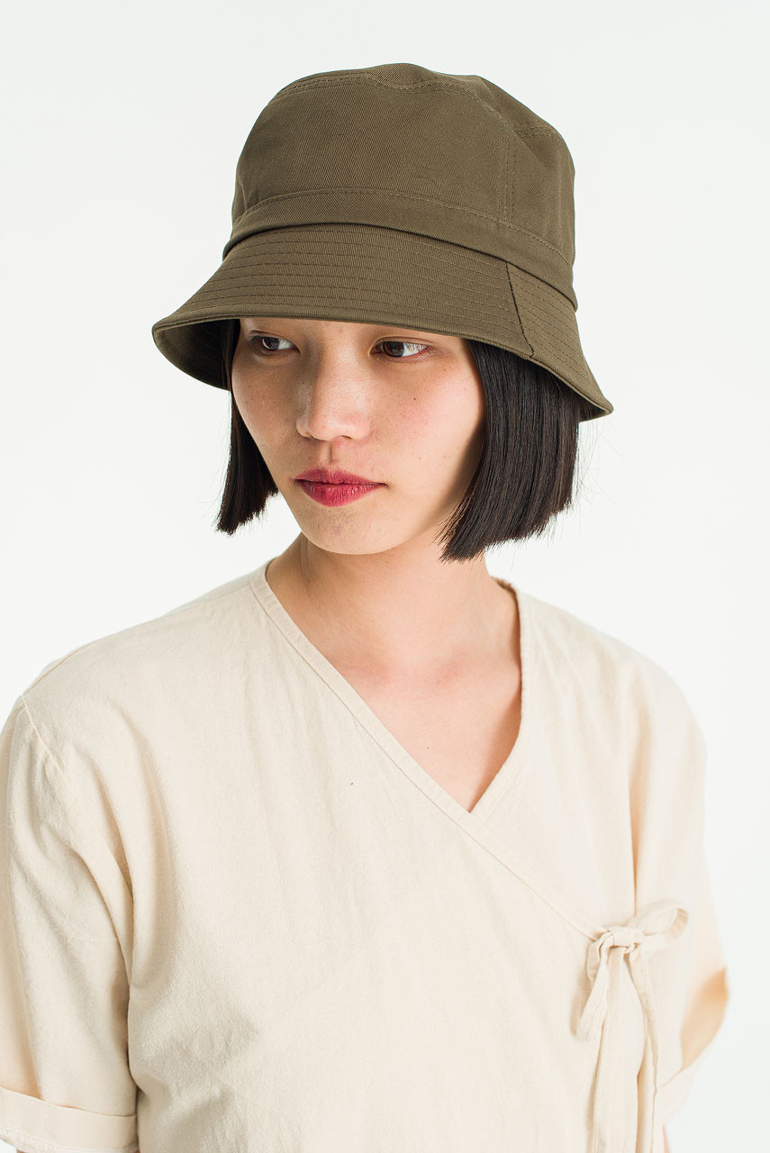 Cotton Twill Bucket Hat, Khaki