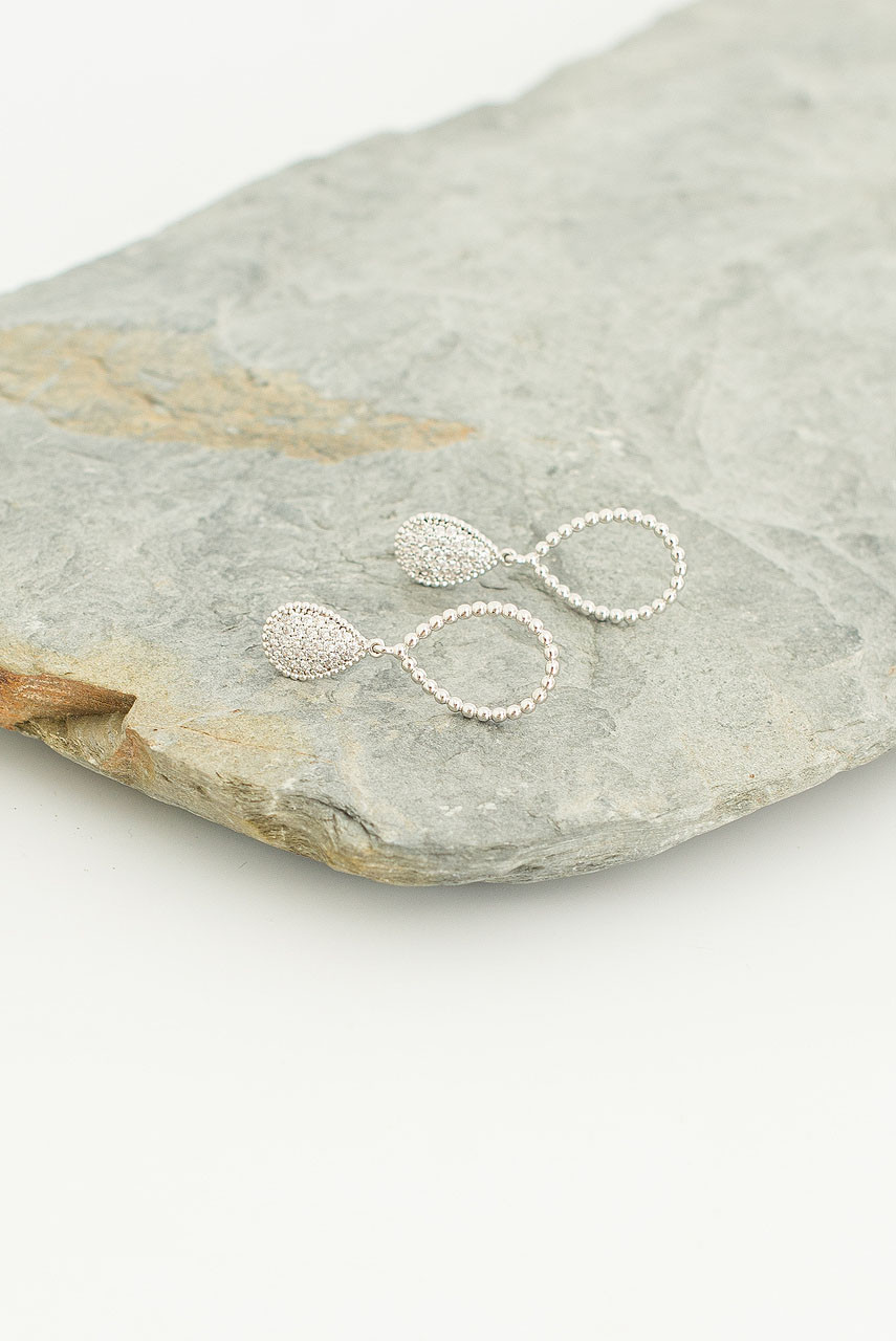 Florence Tear Drop Earrings, Sterling Silver