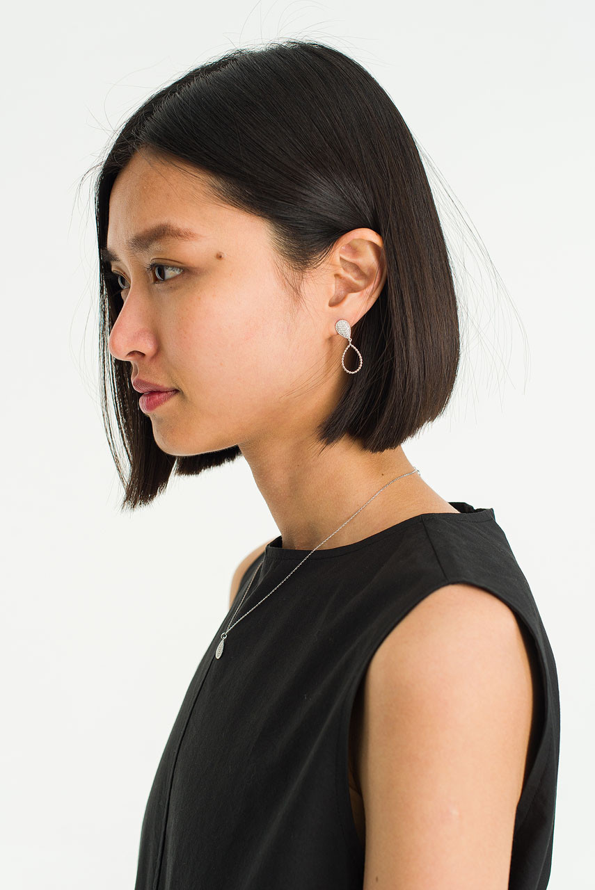 Florence Tear Drop Earrings, Sterling Silver