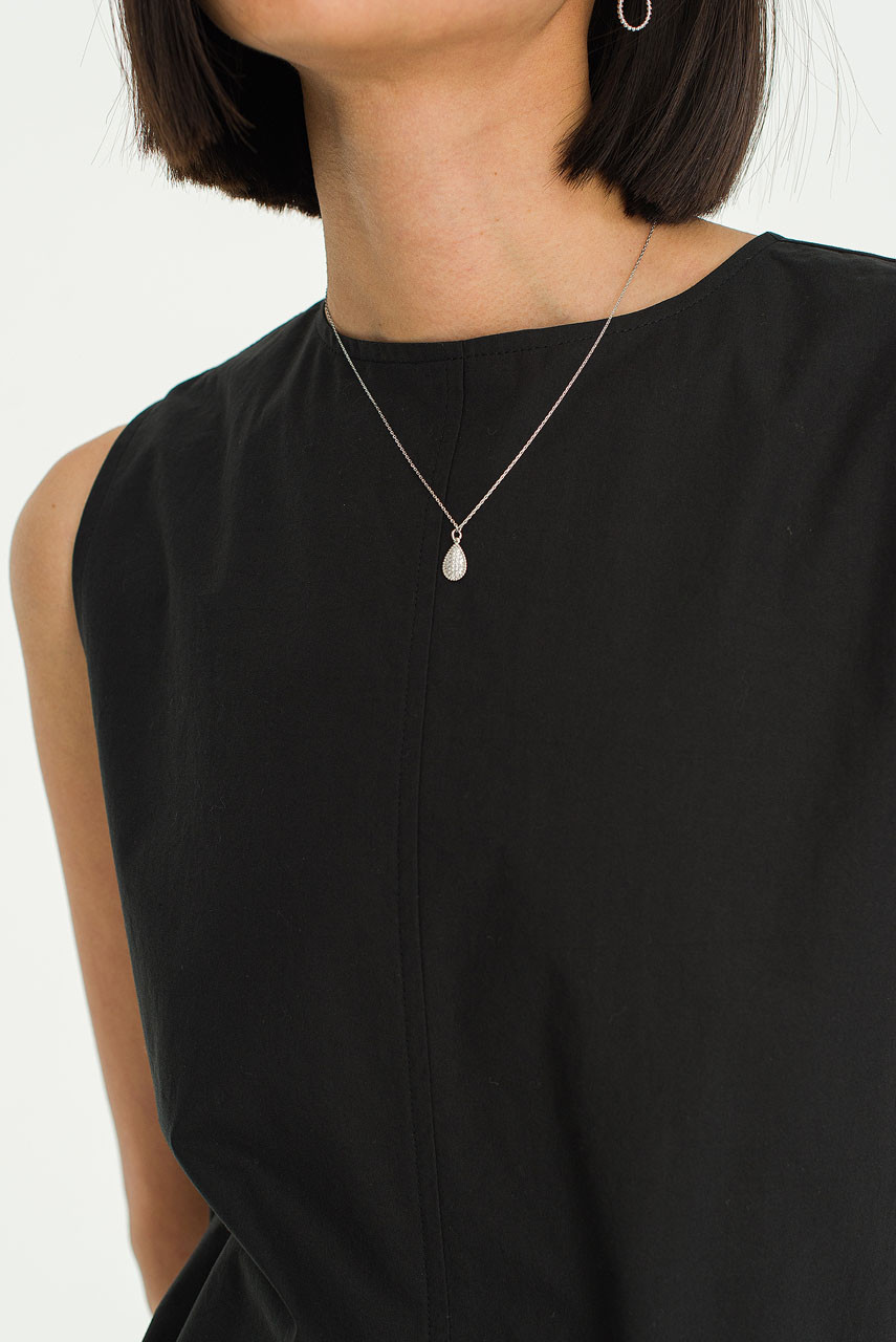 Florence Tear Drop Necklace, Sterling Silver
