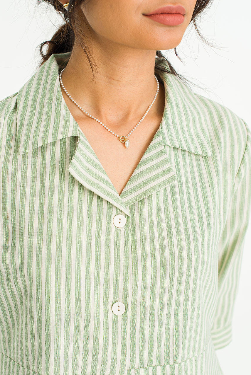 Thea Circle And Post Choker, Gold Colour Plated