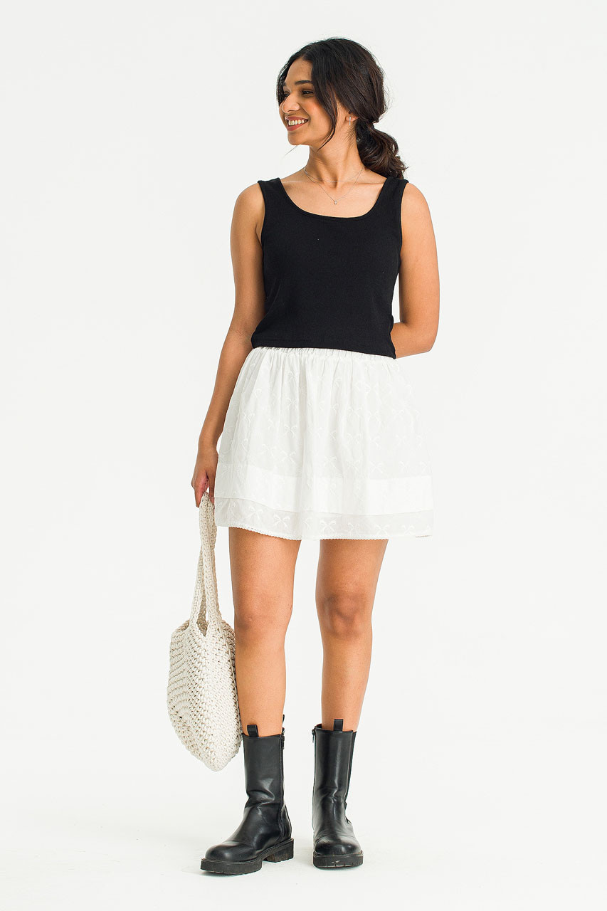 Sleeveless Crop Tee, Black