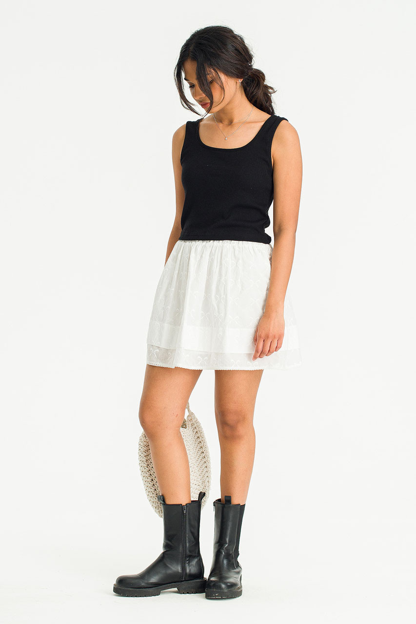 Sleeveless Crop Tee, Black