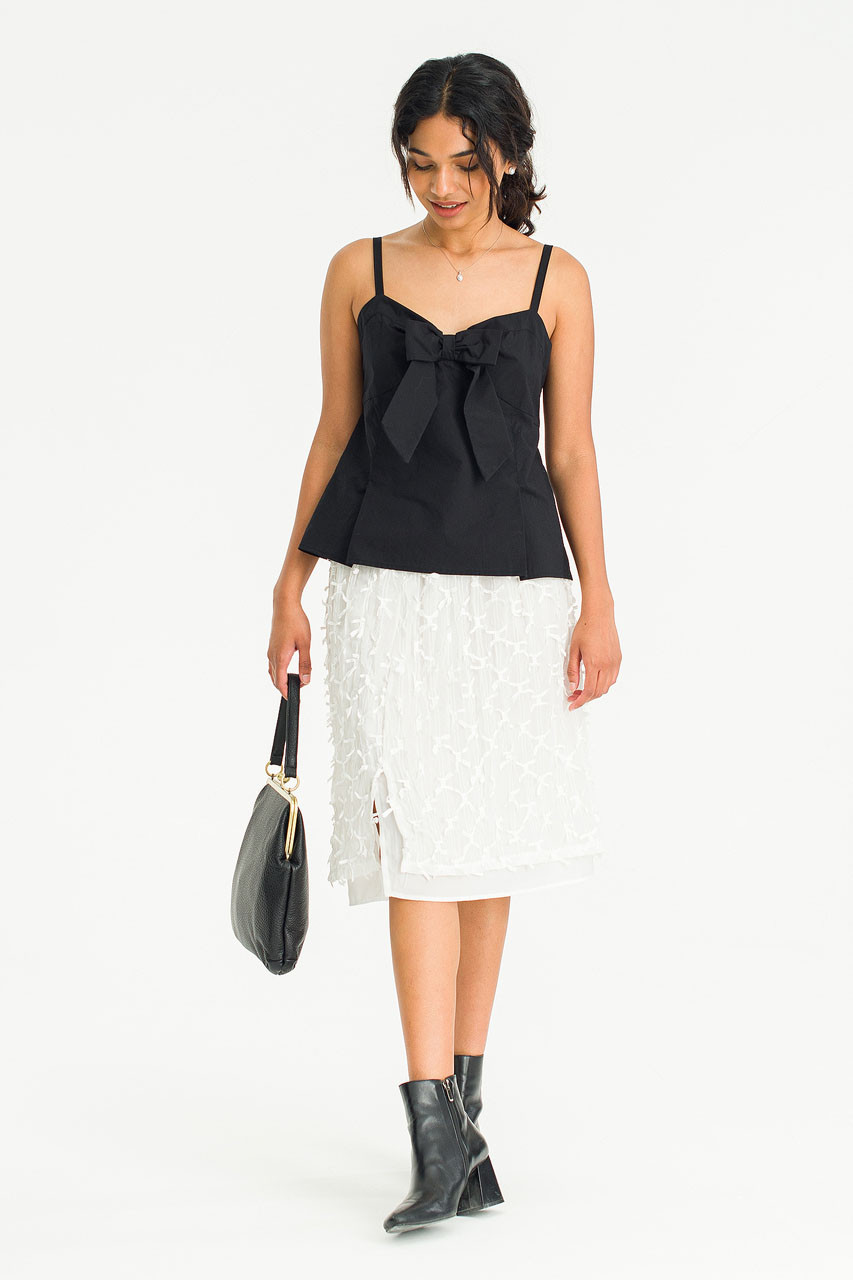 Mizuki Ribbon Cami Top, Ivory