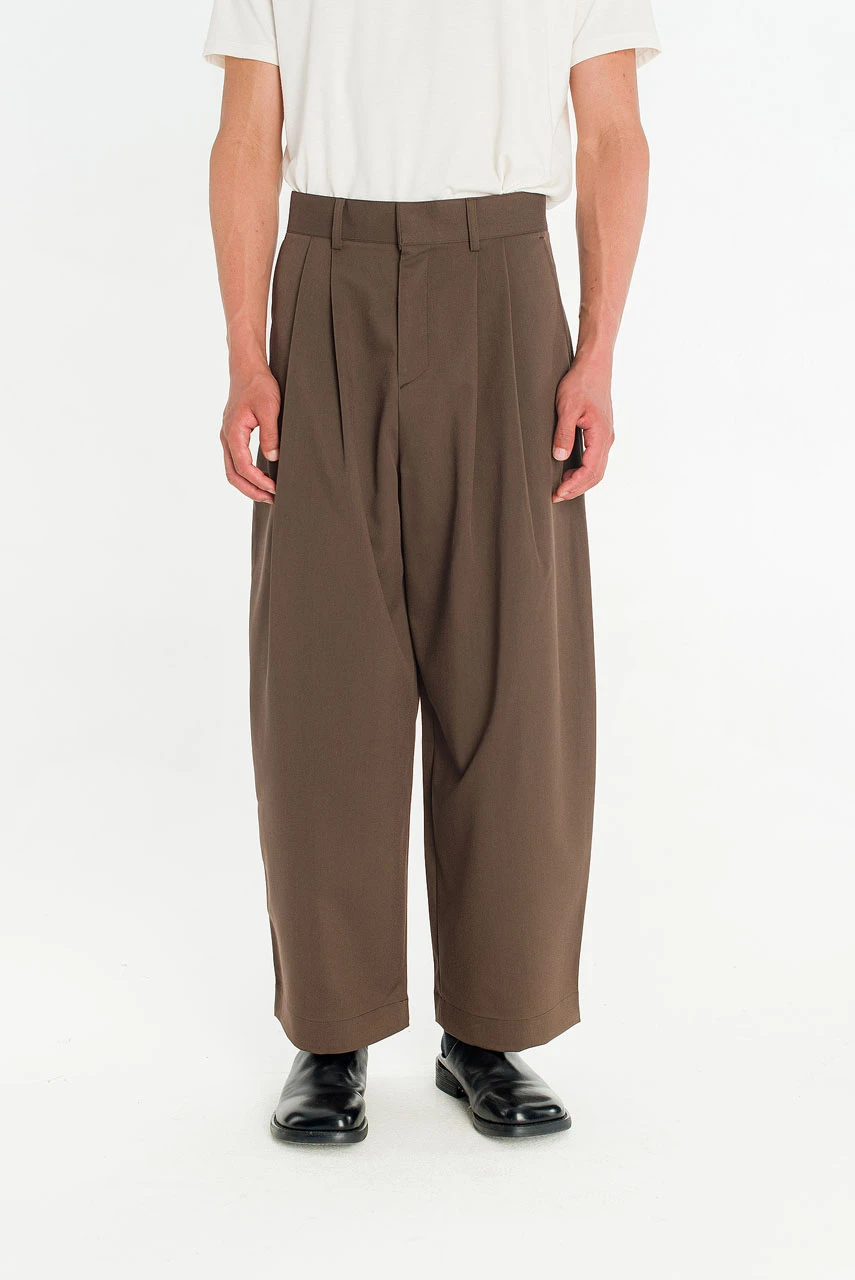 Menswear | Suit Balloon Pants, Brown