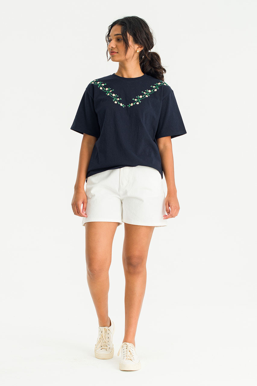 Aria Denim Short, Ivory