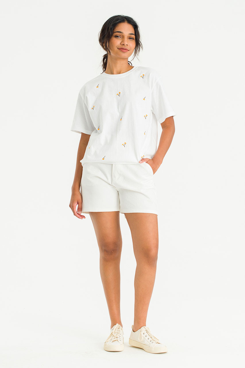 Aria Denim Short, Ivory