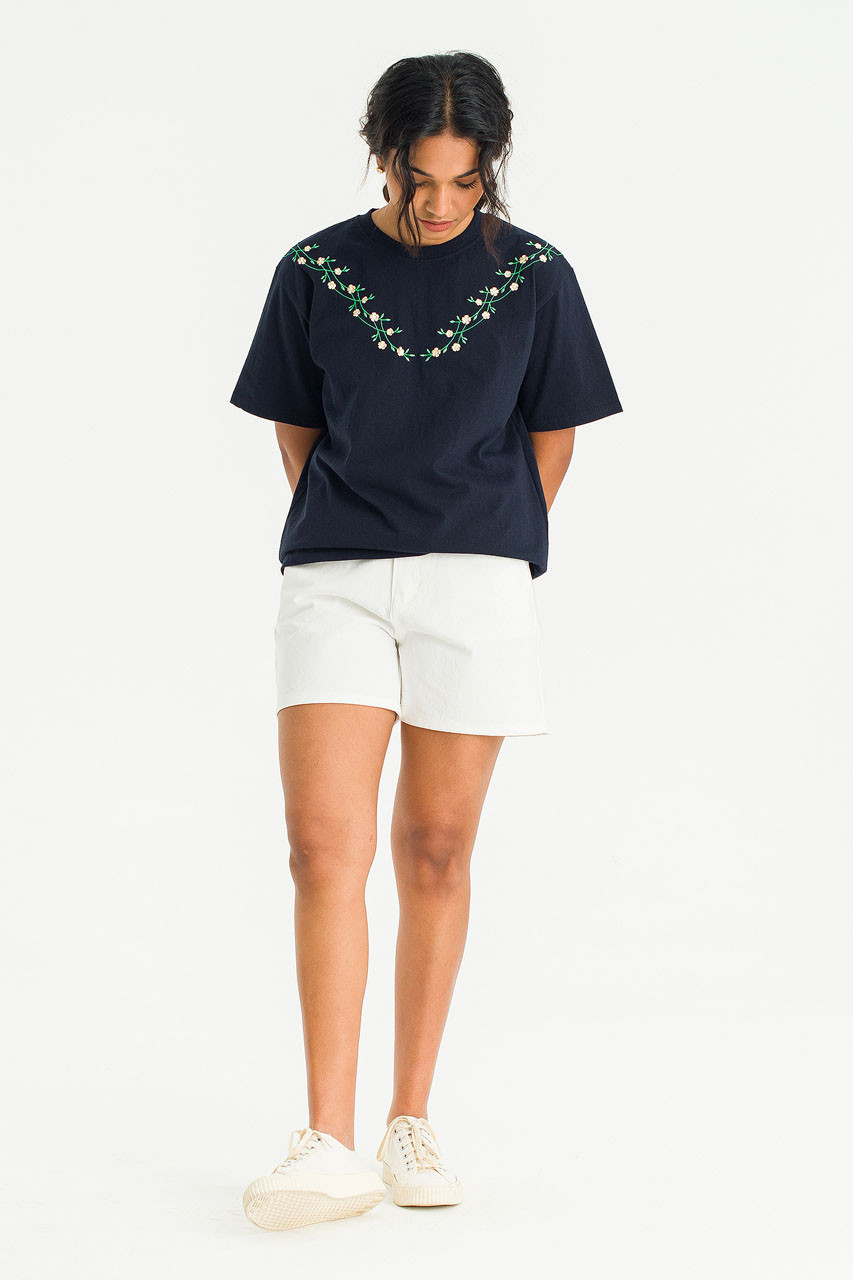 Aria Denim Short, Ivory