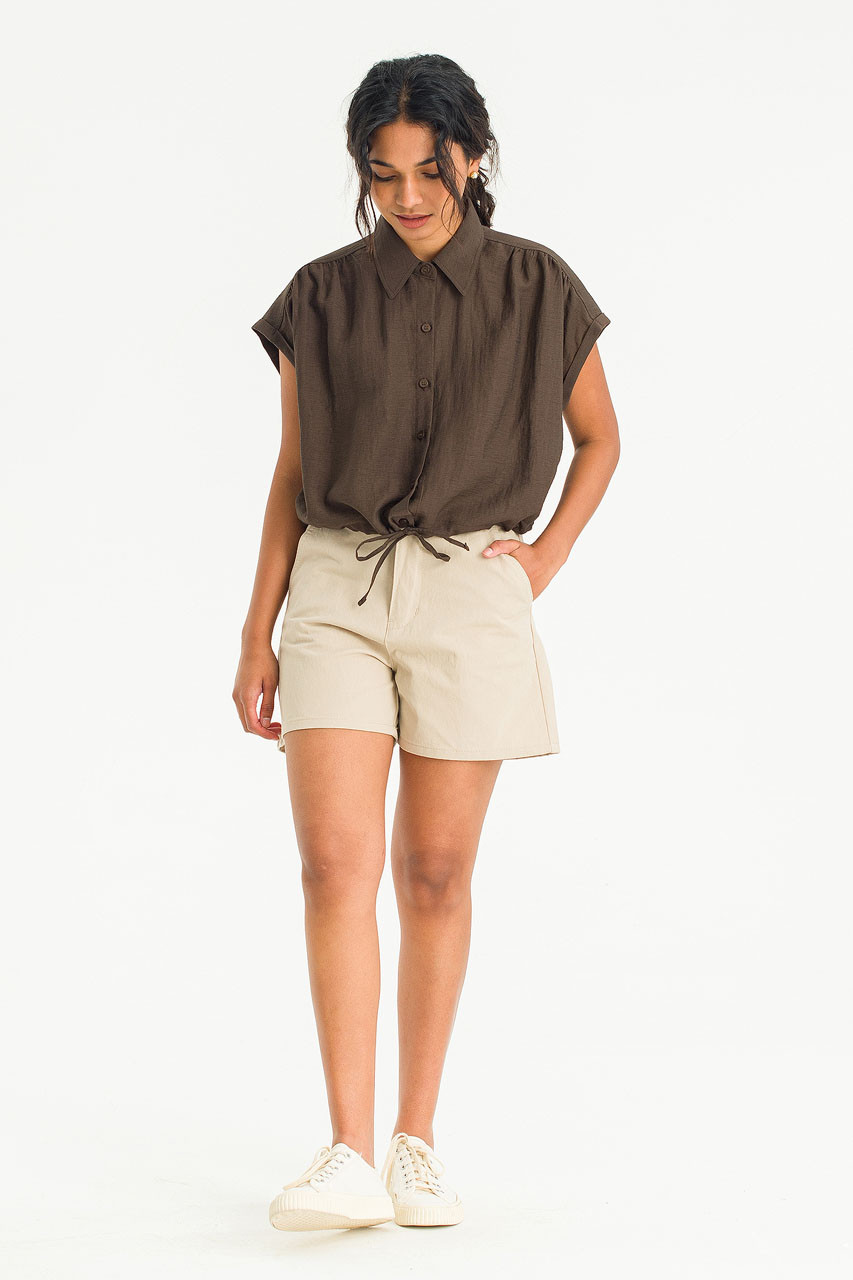 Aria Denim Short, Beige