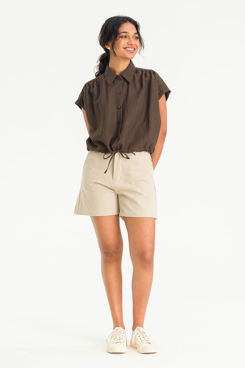 Aria Denim Short, Beige