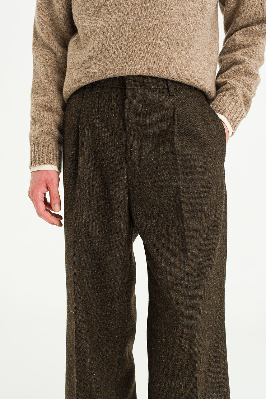 Menswear | Wide-Cut Volk Trousers, Chestnut