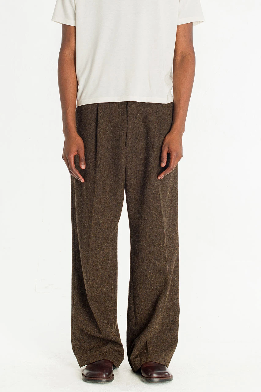 Menswear | Wide-Cut Volk Trousers, Chestnut