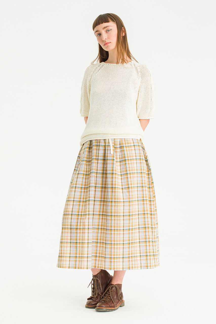 Aline Boat Neck Cable Jumper, Ivory