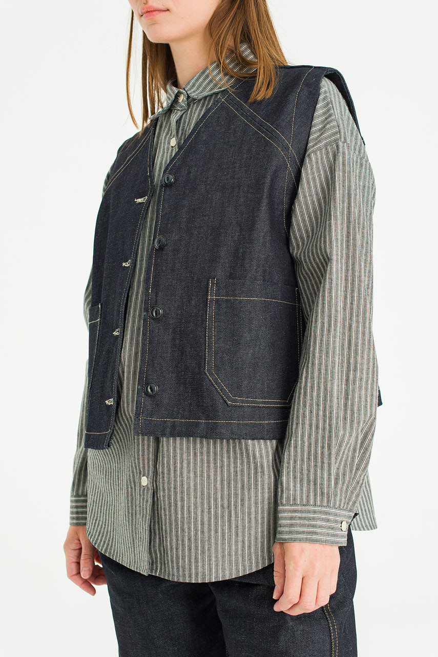 Lucia Denim Vest, Indigo