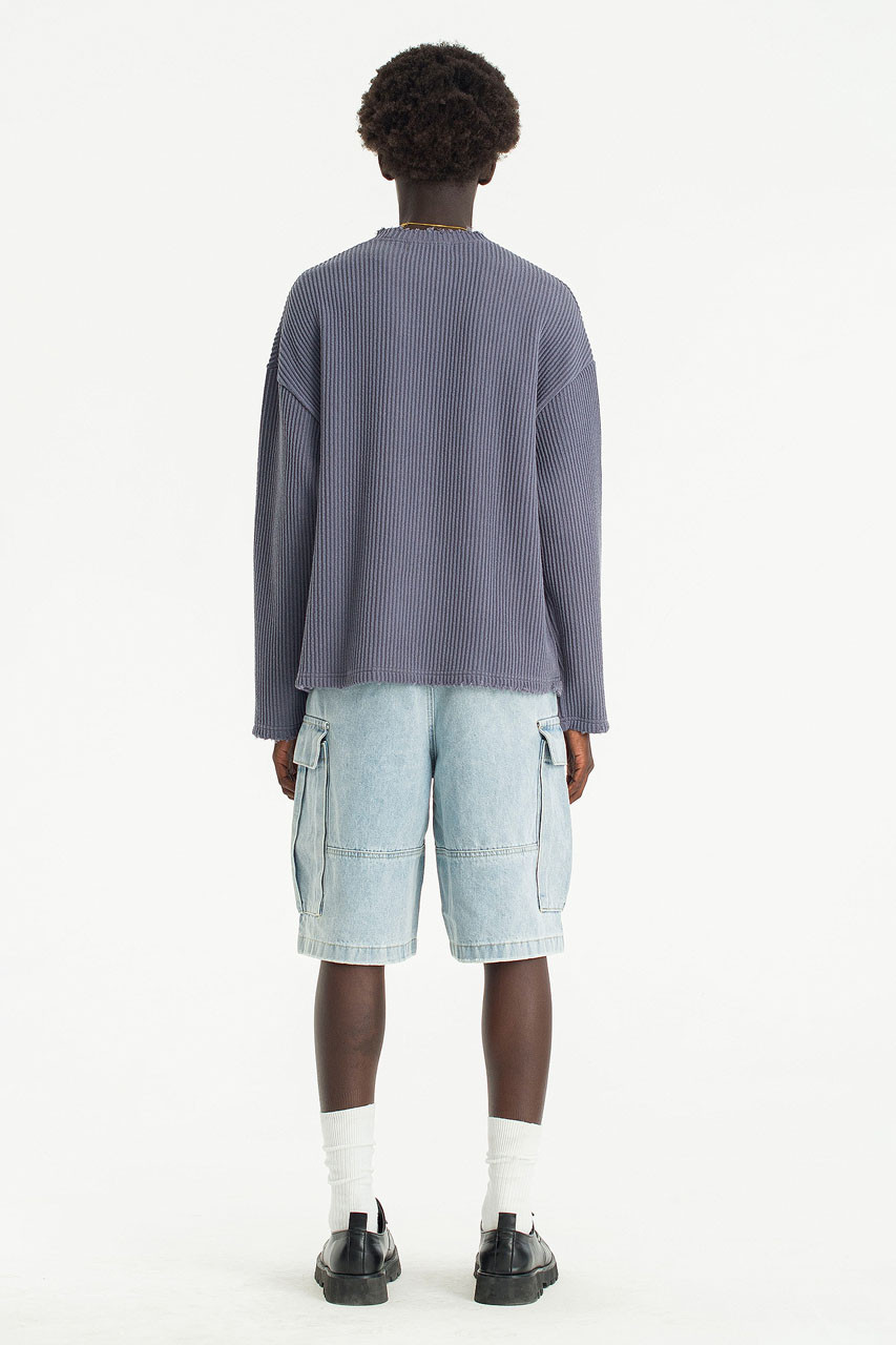 Menswear | Distressed Rib Knit, Grey