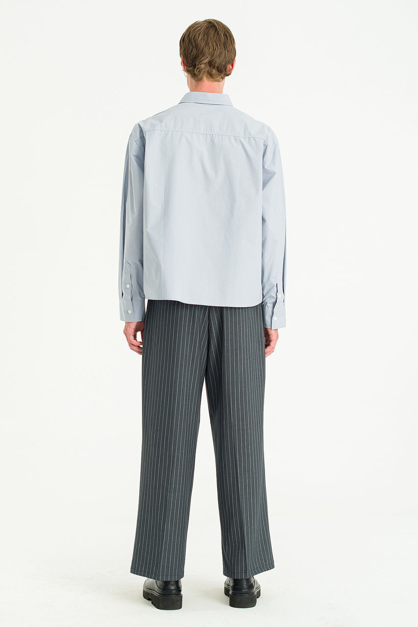 Menswear | Pinstripe Suit Trousers, Charcoal