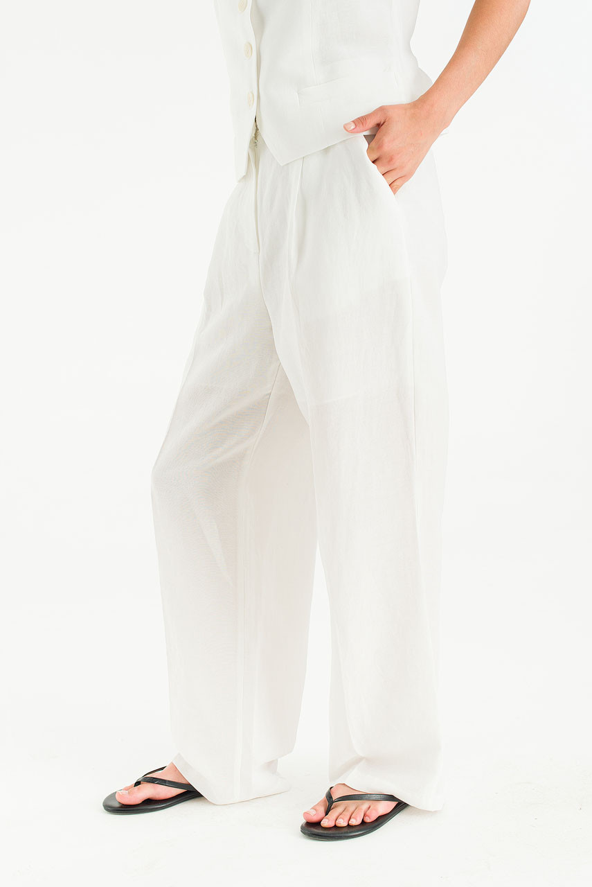 Sonia Linen Trousers, Ivory
