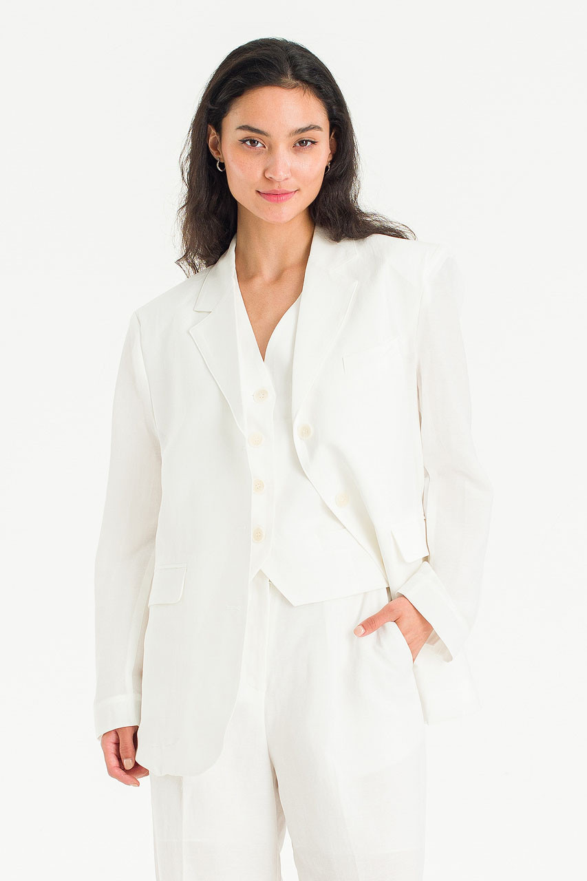 Sonia Linen Jacket, Ivory