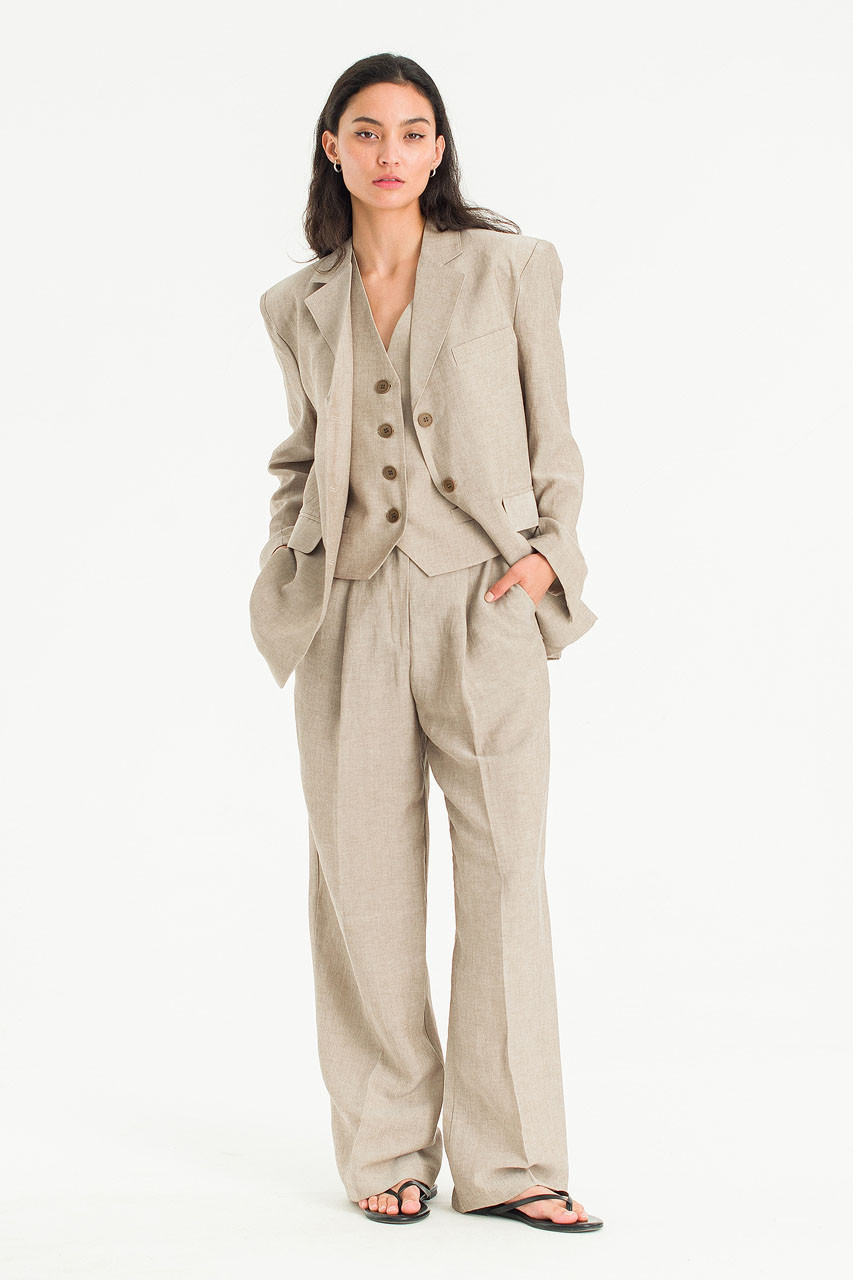 Sonia Linen Jacket, Mocha
