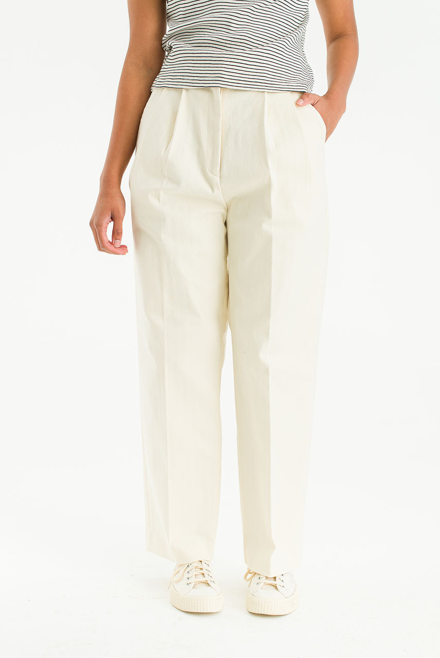 Herringbone Vijo Pants, Ivory