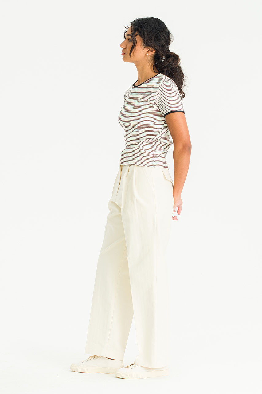 Herringbone Vijo Pants, Ivory