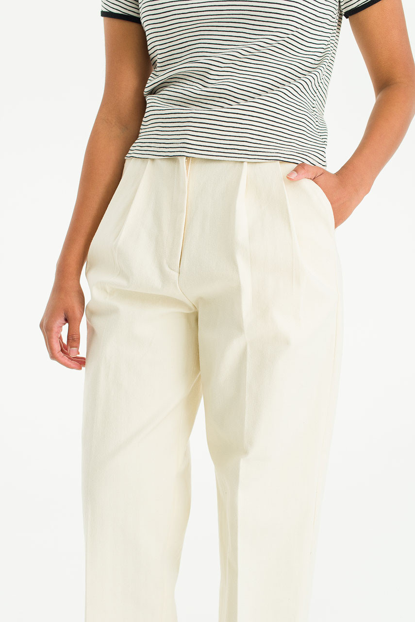 Herringbone Vijo Pants, Ivory