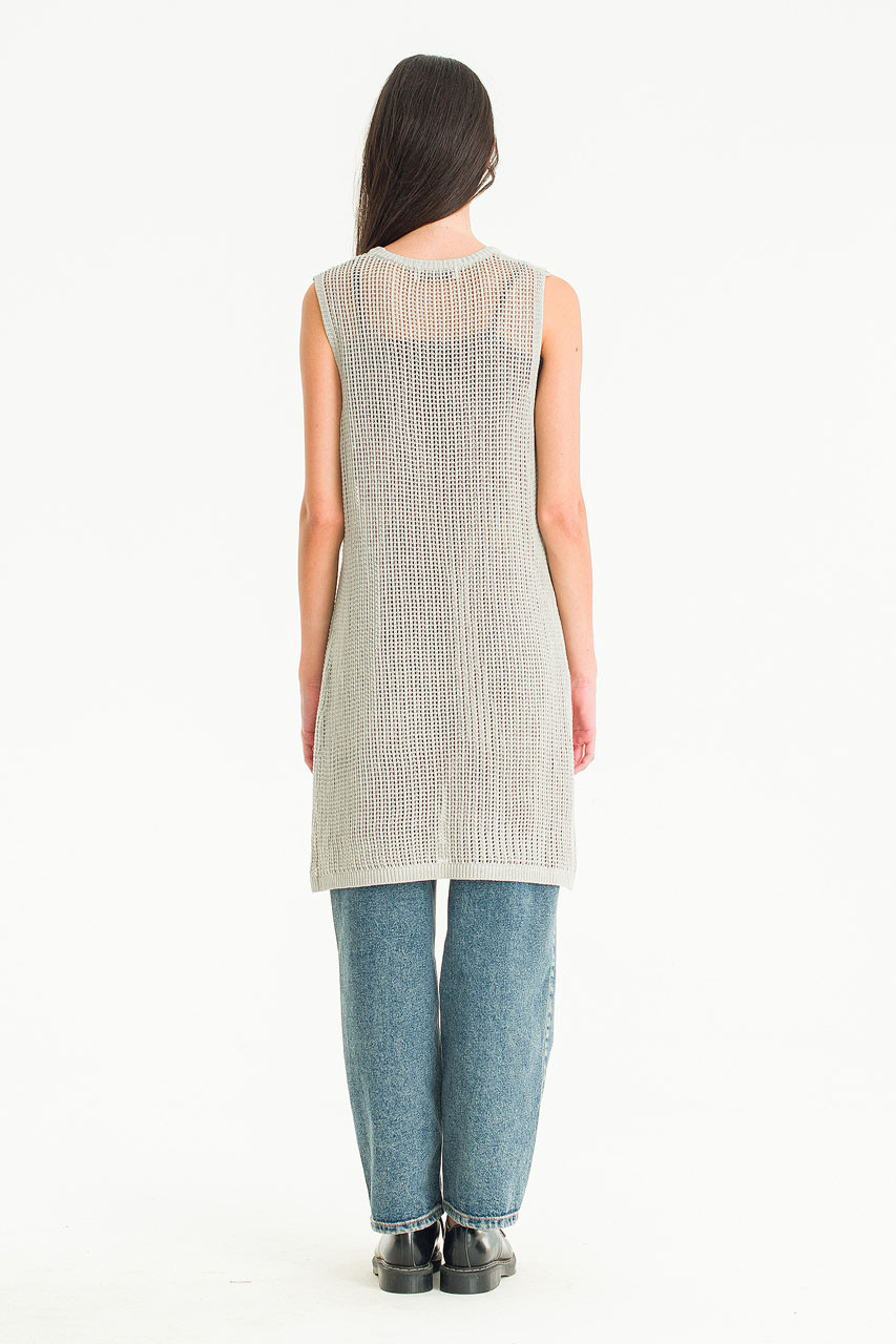 Fisher Net Sleeveless Knit Tunic, Grey