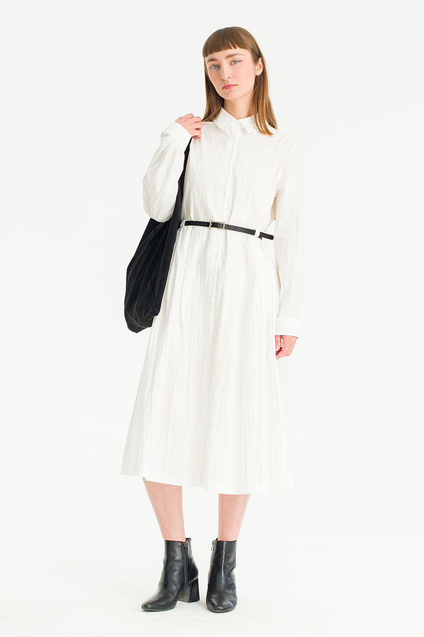Sana Belted Shirt Dress, Ivory