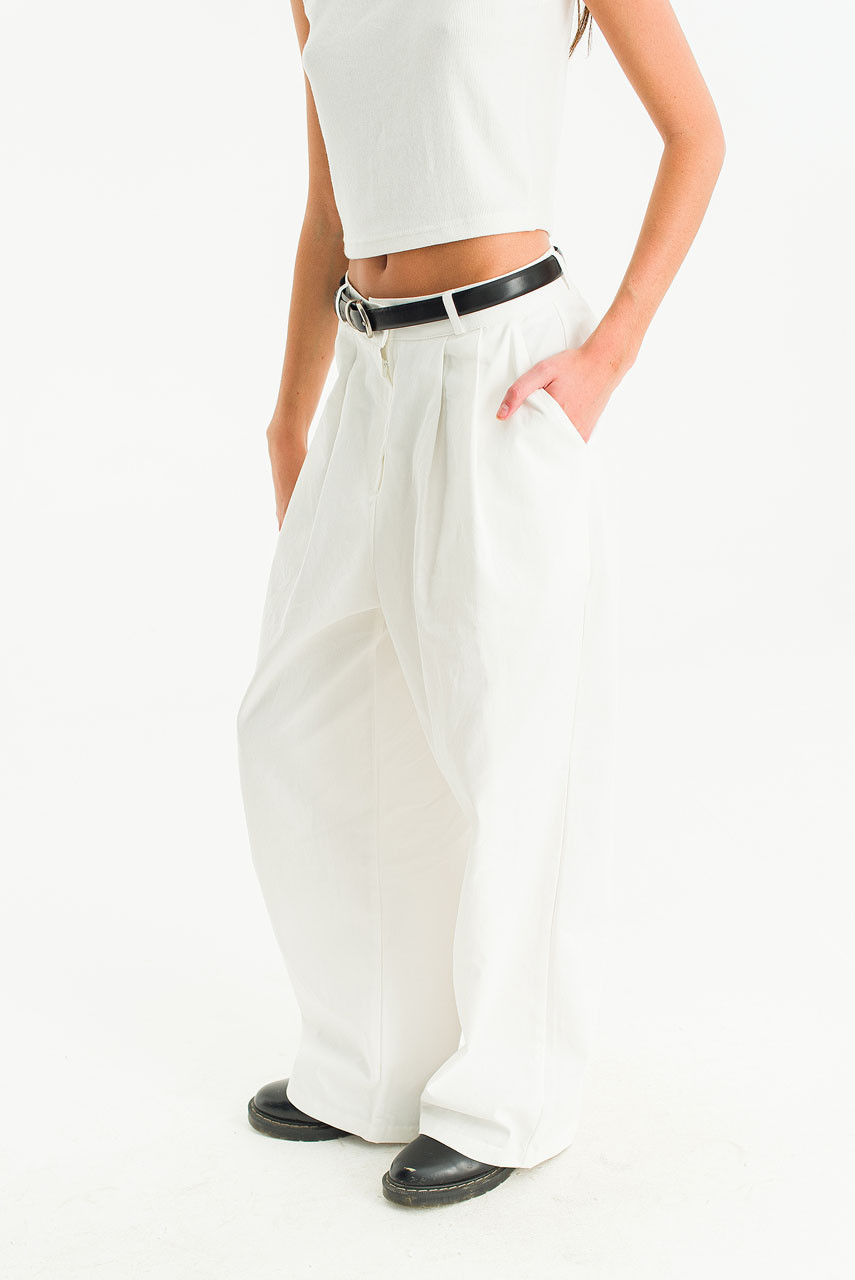 Louise Cotton Pants, Ivory