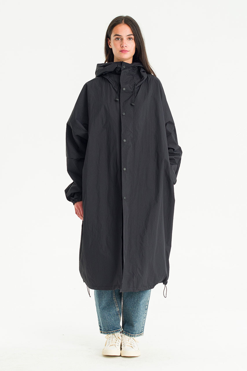 Oversized Parka Coat, Black