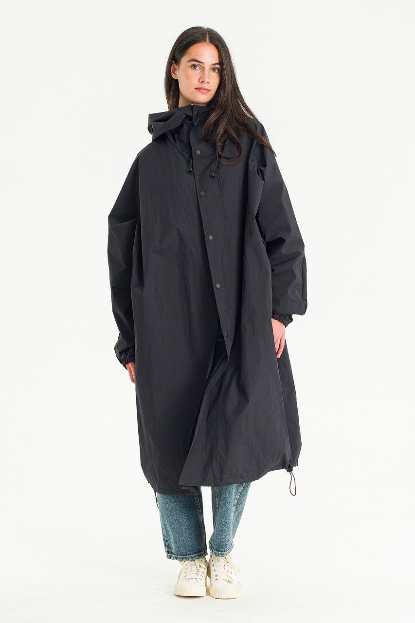 Oversized Parka Coat, Black