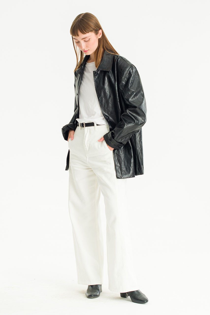 Hina Wide Cotton Pants, Ivory