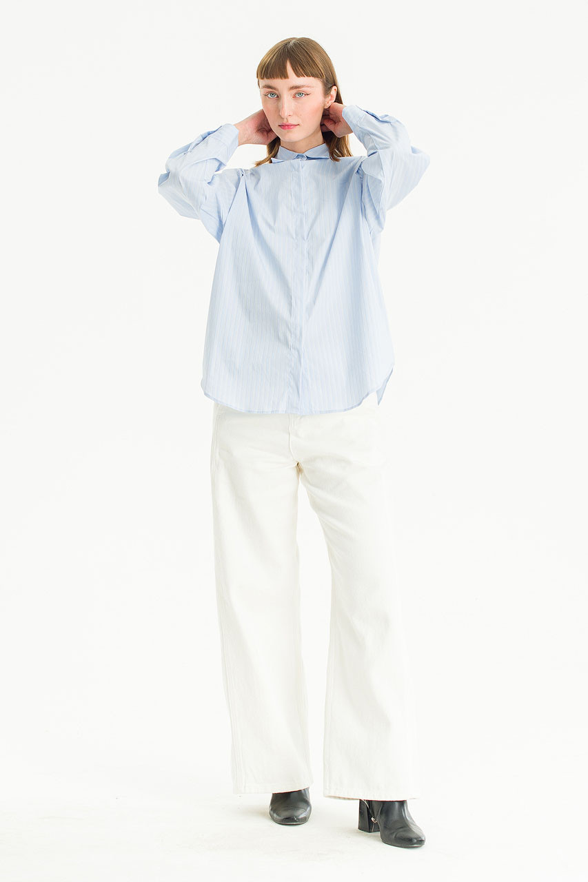 Hina Wide Cotton Pants, Ivory