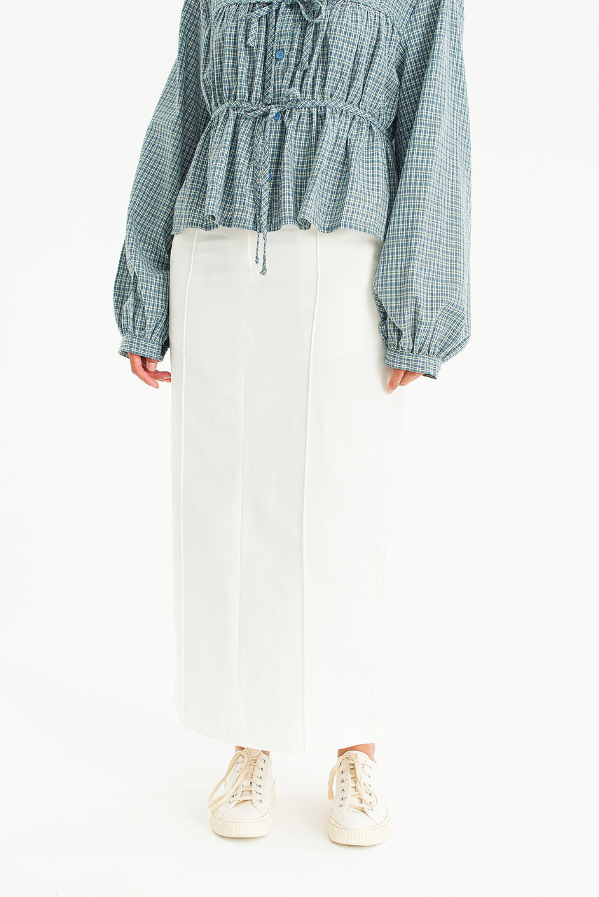Vov Pintuck Skirt, White
